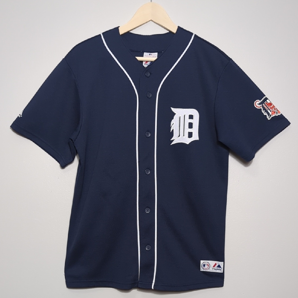 Detroit Tigers MLB Magglio Ordonez Jersey Majestic‎ Embroidered Men Size S/M - Picture 2 of 16